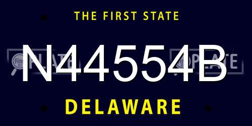 N44554B Delaware License Plate