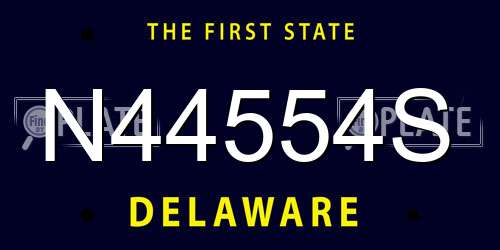 N44554S Delaware License Plate
