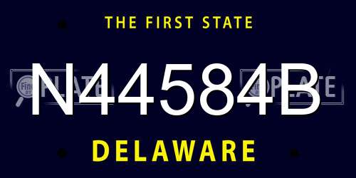 N44584B Delaware License Plate