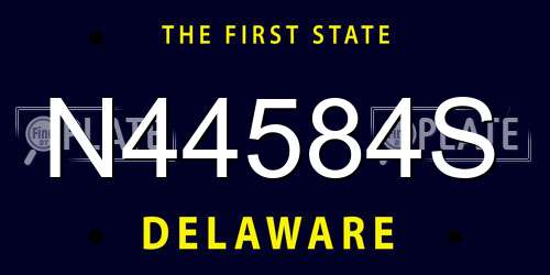 N44584S Delaware License Plate
