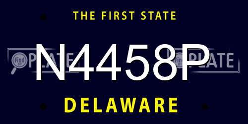 N4458P Delaware License Plate