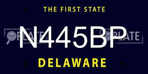 N445BP Delaware License Plate