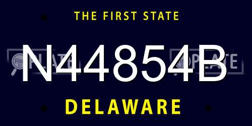 N44854B Delaware License Plate