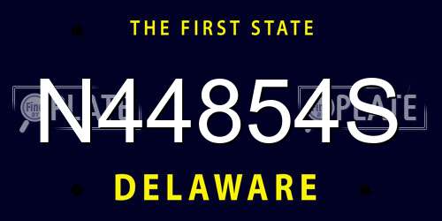 N44854S Delaware License Plate