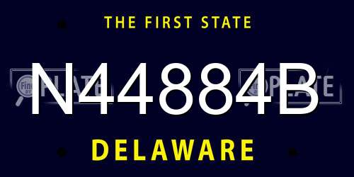 N44884B Delaware License Plate