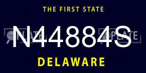 N44884S Delaware License Plate