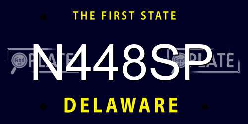 N448SP Delaware License Plate