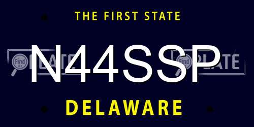 N44SSP Delaware License Plate