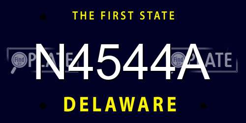 N4544A Delaware License Plate