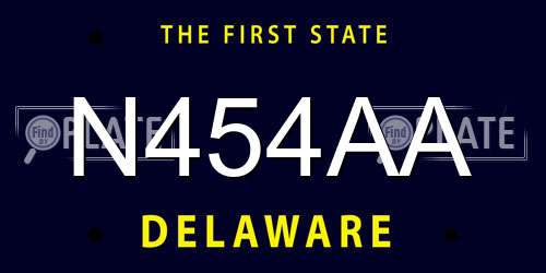 N454AA Delaware License Plate