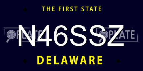 N46SSZ Delaware License Plate