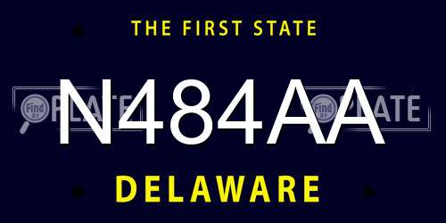 N484AA Delaware License Plate