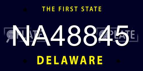 NA48845 Delaware License Plate