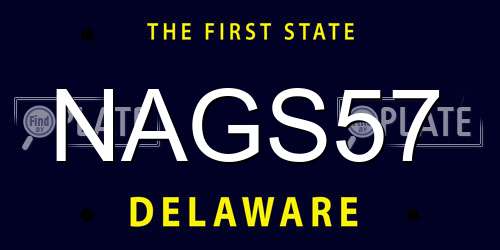 NAGS57 Delaware License Plate