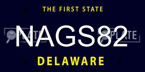 NAGS82 Delaware License Plate