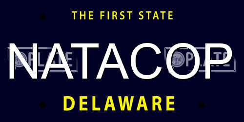 NATACOP Delaware License Plate