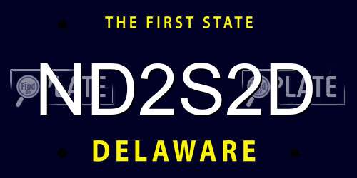 ND2S2D Delaware License Plate