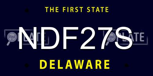 NDF27S Delaware License Plate