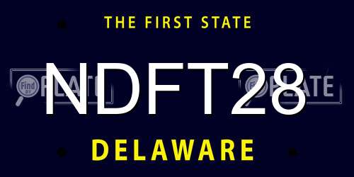NDFT28 Delaware License Plate