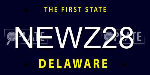 NEWZ28 Delaware License Plate