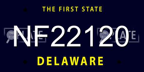 NF22120 Delaware License Plate