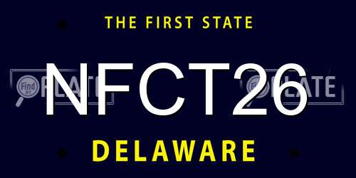 NFCT26 Delaware License Plate