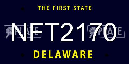 NFT2170 Delaware License Plate