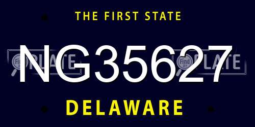 NG35627 Delaware License Plate