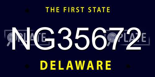 NG35672 Delaware License Plate