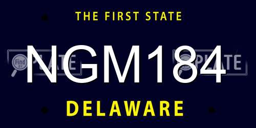 NGM184 Delaware License Plate
