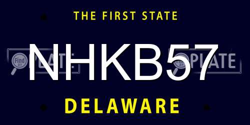 NHKB57 Delaware License Plate