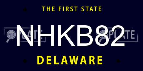 NHKB82 Delaware License Plate