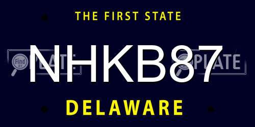 NHKB87 Delaware License Plate
