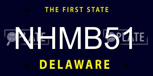 NHMB51 Delaware License Plate