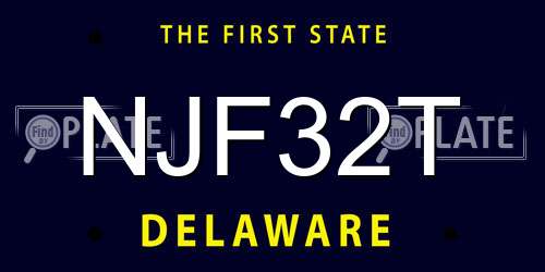 NJF32T Delaware License Plate