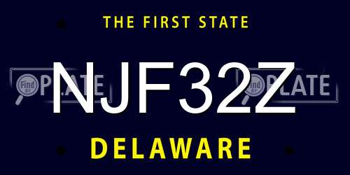 NJF32Z Delaware License Plate