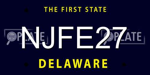 NJFE27 Delaware License Plate