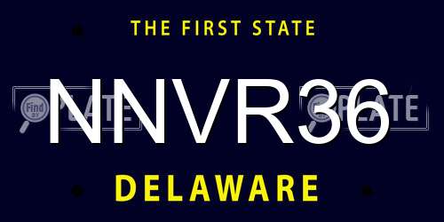 NNVR36 Delaware License Plate