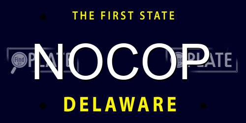 NOCOP Delaware License Plate