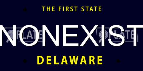NONEXIST Delaware License Plate