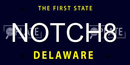 NOTCH8 Delaware License Plate