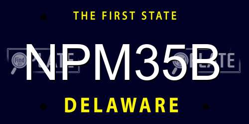 NPM35B Delaware License Plate