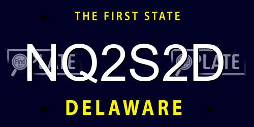 NQ2S2D Delaware License Plate