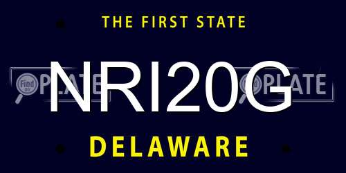 NRI20G Delaware License Plate