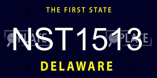 NST1513 Delaware License Plate
