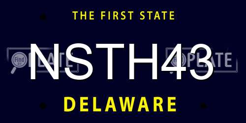 NSTH43 Delaware License Plate