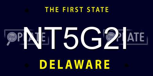 NT5G2I Delaware License Plate