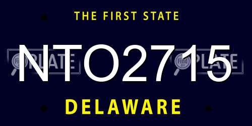 NTO2715 Delaware License Plate