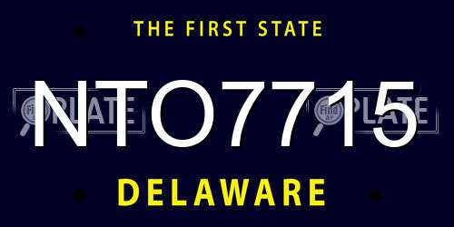 NTO7715 Delaware License Plate
