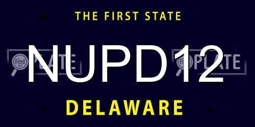 NUPD12 Delaware License Plate